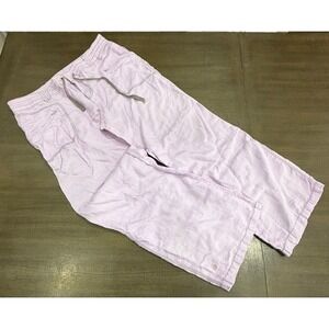 Athleta Lavender Linen Blend Drawstring Waist Wide Leg Pants Womens Size 16